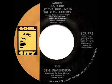 1969 HITS ARCHIVE: Aquarius/Let The Sunshine In - 5th Dimension (a #1 record--mono 45)