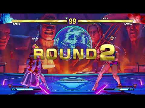 Alex Pressure Game on Zeke - STREET FIGHTER V AE - Zeke (KARIN) vs Alex (LAURA)