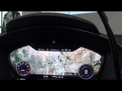 Audi virtual cockpit operating in new Audi TT with 12,3" TFT Google Street View - Autogefühl