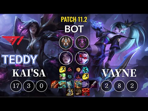 T1 Teddy Kai'Sa vs Vayne Bot - KR Patch 11.2
