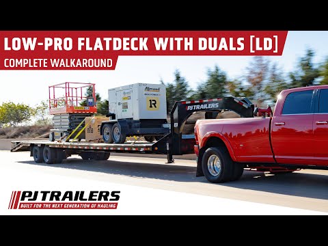 2023 PJ Trailers Low-Pro Flatdeck with Duals (LD) 32 ft. in Acampo, California - Video 1