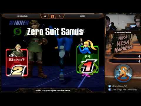 MMM 7 - El Shroomo (Link) vs. Worr (ZSS) - PM Losers Quarters - Project M