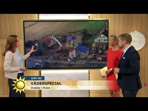 Väderspecial: Badtemperaturer och polskt oväder - Nyhetsmorgon (TV4)