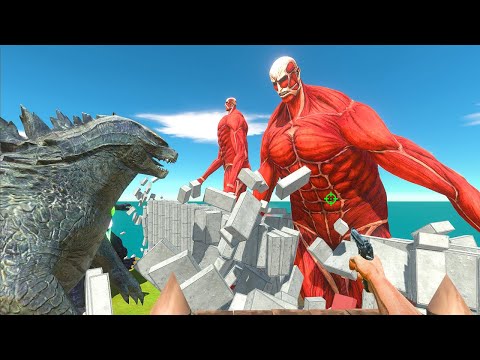 FPS Avatar and Godzilla Fights Titans | Titans Attacking The City - Animal Revolt Battle Simulator