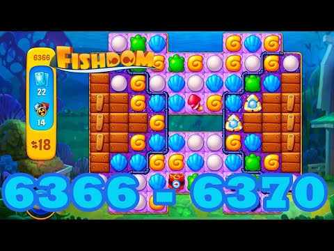 Fishdom Level 6366 - 6370 HD Walkthrough | 3 match puzzle | gameplay | android | 6367 | 6368 | 6369