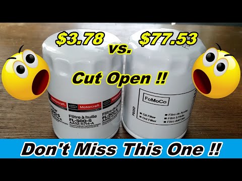 Fomoco Oil Filter HG7Z6731A Cut Open vs. Motorcraft Fl500S Oil Filter Cut Open Ford GT Oil Filter