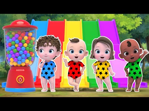 Color Slide Surprise Egg | Finger Family + more Nursery Rhymes & Kids Songs | Kindergarten