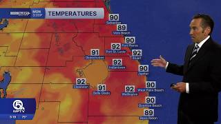 WPTV First Alert Weather forecast for Morning of Monday, Aug. 24, 2026
