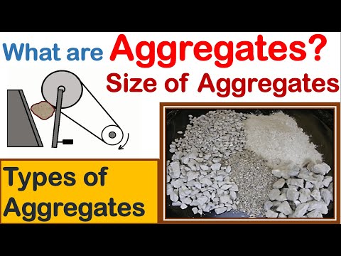 what are aggregates and types according to size?|difference b/w fine aggregates & coarse aggregates.