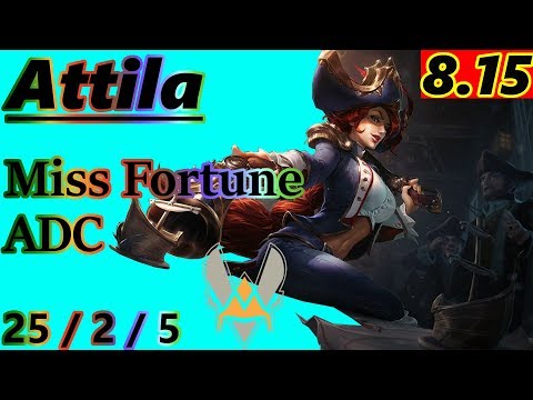 Attila as Miss Fortune ADC - S8 Patch 8.15 - EUW Master - Full Gameplay