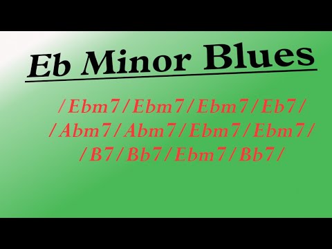 Easy Eb Minor Blues Backing Track 120bpm GUITAR SAX PIANO FLUTE.../ Base para tocar Blues Eb Menor