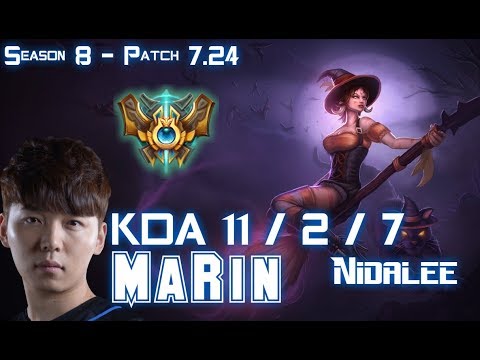 MaRin NIDALEE vs RENGAR Jungle - Patch 7.24 KR Ranked