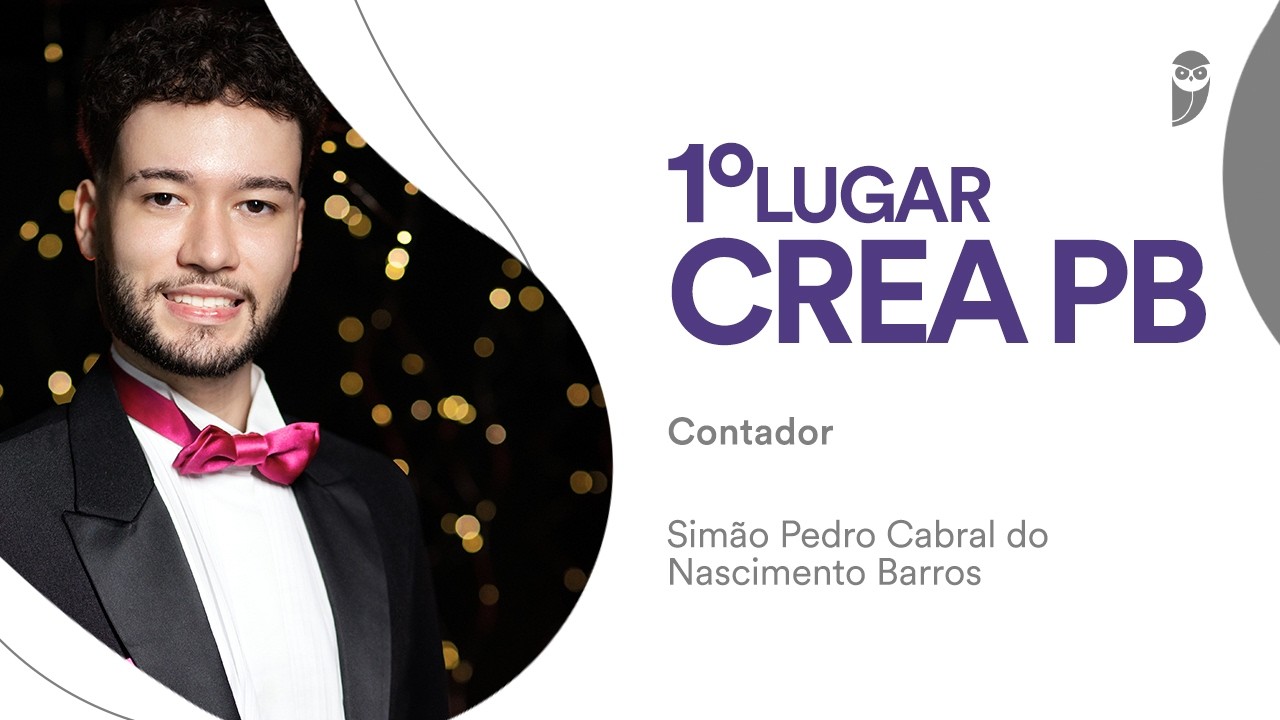 CREA-PB: Conheça Simão Pedro, aprovado em 1º lugar para Contador