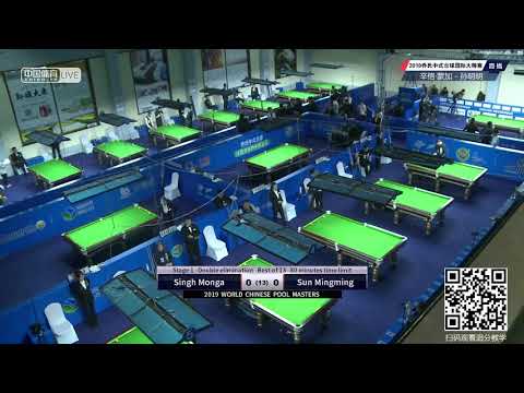 Bhupinder Singh Monga (IND) VS Sun Mingming - 2019 World Chinese Pool Masters Huanan Station