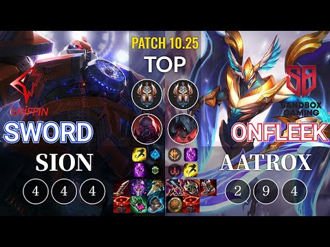 GRF Sword Sion vs SB OnFleek Aatrox Top - KR Patch 10.25