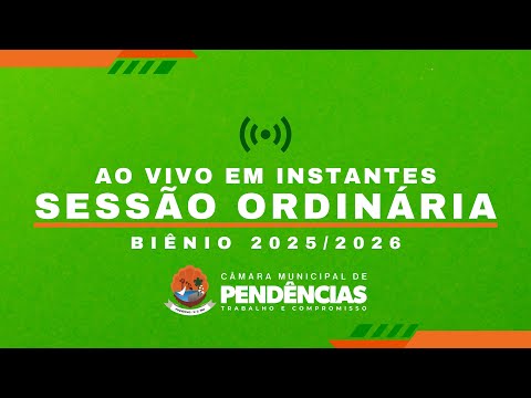 Ao vivo -  8ª Sessão Ordinária do 2° Período - Câmara Municipal de Pendências - 08/09/2025