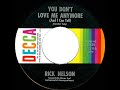 1963 HITS ARCHIVE: You Don’t Love Me Anymore (And I Can Tell) - Rick Nelson