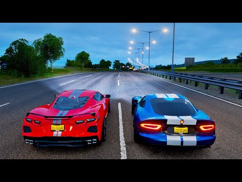 NOVO CORVETTE C8 VS DODGE VIPER SRT - FORZA HORIZON 4