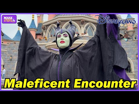 Maleficent Roaming Disney Villains' Courtyard at Disneyland Paris During Halloween Festival 2024