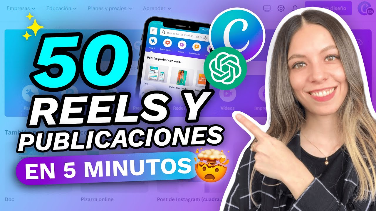 Como CREAR CONTENIDO CON INTELIGENCIA ARTIFICIAL EN CANVA y CHATGPT 🤯