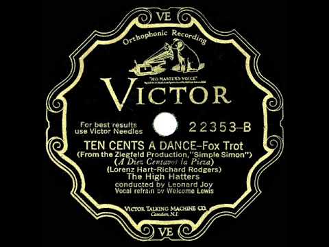 1930 High Hatters - Ten Cents A Dance (Welcome Lewis, vocal)