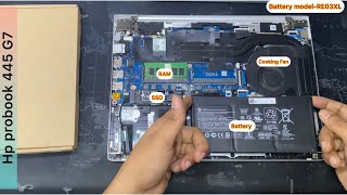 Hp probook 445 G7 battery replacement. How to change hp probook 445 G7 battery.#hpprobook#battery