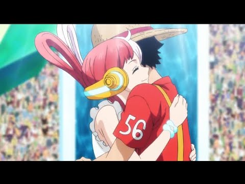 Luffy meets uta after a long time | one piece film red