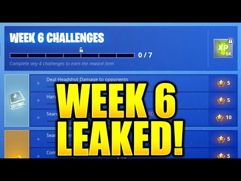 FORTNITE SEASON 6 WEEK 6 CHALLENGES LEAKED! WEEK 6 ALL CHALLENGES EASY GUIDE WEEK 6 CHALLENGES!