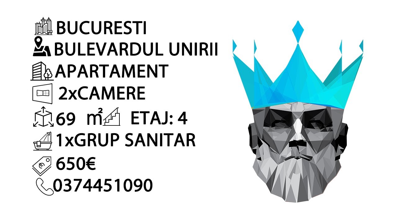 Tur video Bulevardul Unirii | 2 camere | Decomandat | Balcon | Etaj 4 