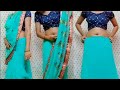 Simple And Hot Saree Draping Tutorial Teal Georgette Saree New Style 2025 Part 1