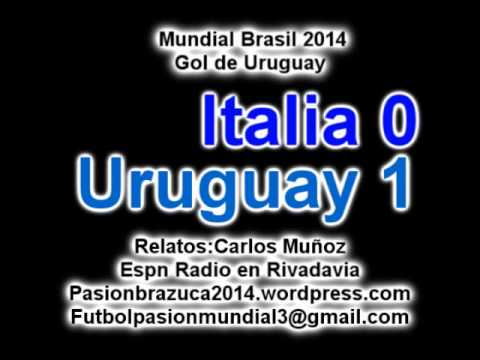 (Gran Relato) Italia 0 Uruguay 1 (Relato Carlos Muñoz) Mundial Brasil 2014