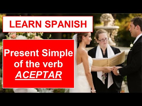Present Simple of the verb ACEPTAR - learn spanish easy