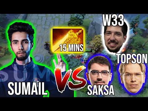 King SUMAIL Wraith King Outplayed TOPSON, w33, SAKSA. 15 Min Radiance.