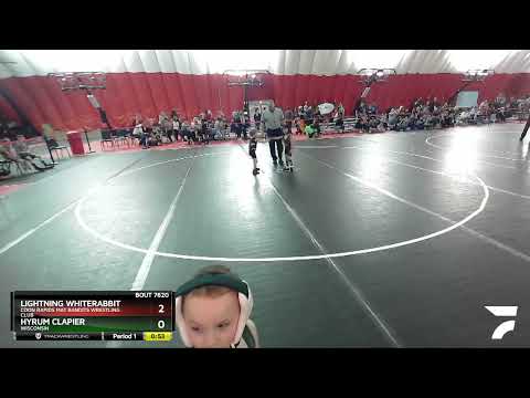 32-41 Lbs Round 3 - Lightning Whiterabbit, Coon Rapids Mat Bandits Wrestling Club Vs Hyrum Clapier