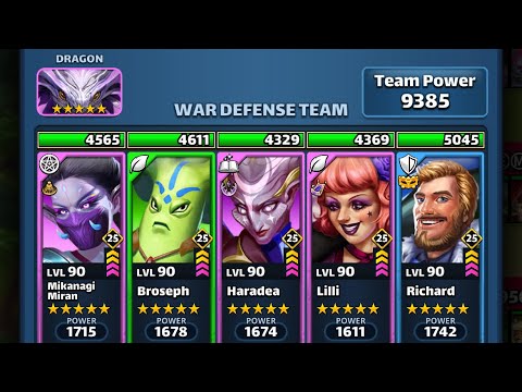 Empires Puzzles : War Dragon hits against meta purple dragons teams
