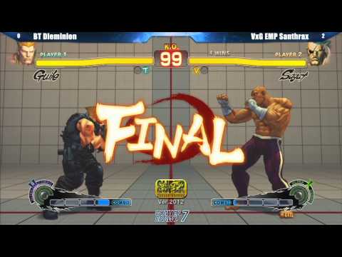 SSF4 AE2012 Losers Finals BT Dieminion vs VxG EMP Santhrax  - Winter Brawl 7 Tournament