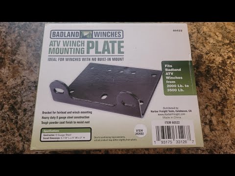 Badland winch mounting plate