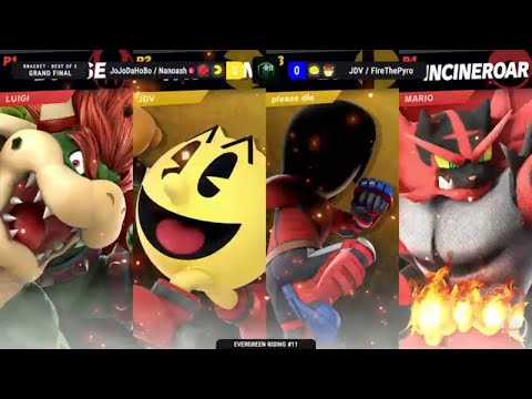 Nanoash & JoJoDaHoBo vs JDV & FireThePyro - Ultimate Doubles Grand Finals - Evergreen Rising #11