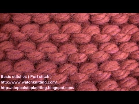 Tutorial 3 – Purl stitch