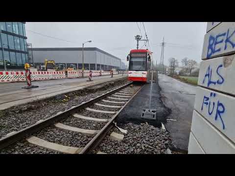 Stadtbahnbaustelle U43 der Dortmunder Stadtwerke in Höhe Tedi und Rewe