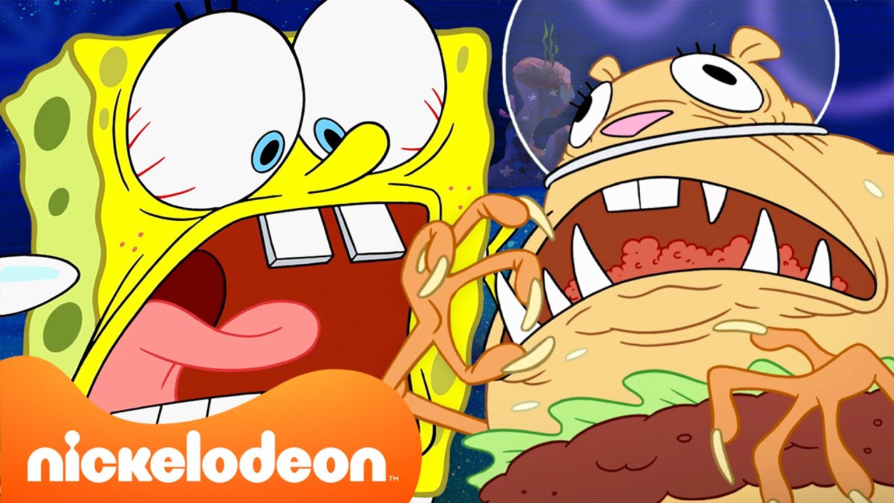 SpongeBob | Momen Terseram SpongeBob! 😱 Kompilasi Halloween | Nickelodeon Bahasa