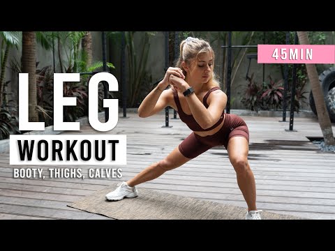 Learn 45 MIN KILLER LEG WORKOUT Booty Thighs Calves Lower Body HIIT No Equipment No Repeats Mind Luster