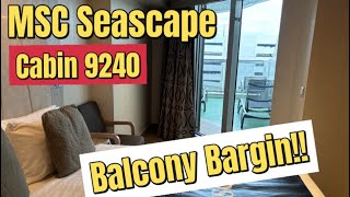 HUGE Balcony without the Cost! MSC Seascape Balcony Cabin 9240 Tour 👀❤️🛳️