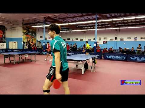 Men's Qtr Final: Alex Chen (2609) vs Kang  Zhihao (2397, yellow) at ICC Butterfly Open on 2018-12-9