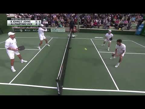 Pro Pickleball #32 seed QUALIFIERS Martinez Vich/Ali epic point vs. #1 seed Ben/Collin Johns!