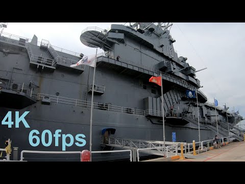 USS Yorktown (CV-10) Aircraft Carrier Tour, Charleston, SC, 4K 60fps