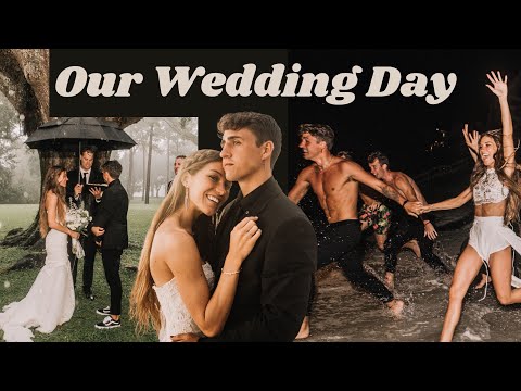 our wedding day: in a tropical storm!!!