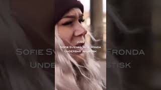 Sofie Svensson, FRONDA - Underbar (akustisk) UTE 22/4 ❤️