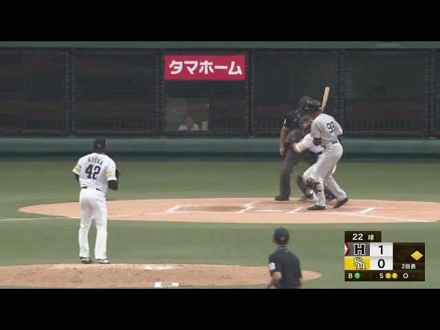 【ファーム】最高のボールを投げ込んだ!! ホークス・渡邉陸がストライク送球で盗塁阻止!! 2024年9月21日 福岡ソフトバンクホークス 対 くふうハヤテベンチャーズ静岡