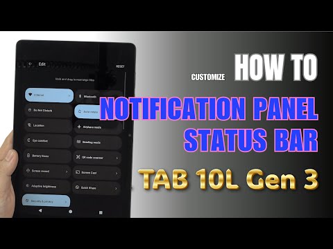 How to Edit Notification Panel Shortcuts | Status bar on TCL TAB 10L Gen 3